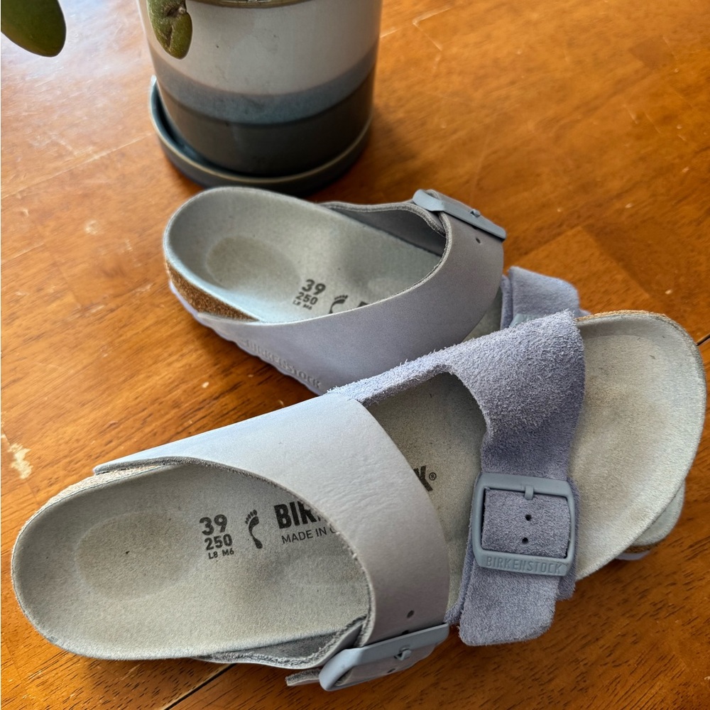 Arizona Split Dusty Blue Nubuck/Suede Leather Size 39 - Picture 5 of 11